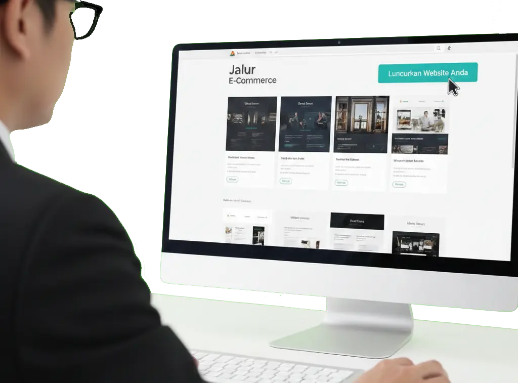 Dashboard penjualan terbuka di layar komputer